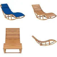 vidaXL Schaukelliege mit Auflage Massivholz Teak - Gartenliege - Gartenliegen - Schaukelliege - Schaukelliegen