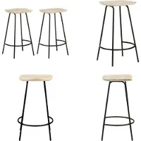vidaXL Barhocker 2 Stk. Mango Massivholz - Barhocker - Barstuhl - Barstühle - Stuhl