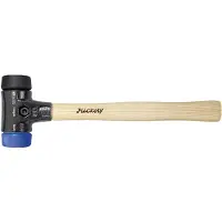 Wiha Schonhammer Safety weich/mittelweich mit Hickory-Holzstiel, Rund-Schlagkopf