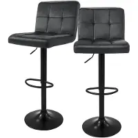 ML-Design | 2er-Set Barhocker Abigail Samt Grijs Fluweel 45x112x50 cm | NADUVI