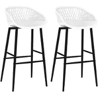 vidaXL Barhocker 2 Stk. Weiß