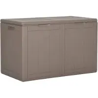 vidaXL Garten-Aufbewahrungsbox 180 L Braun PP-Holzoptik