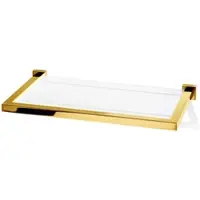 DECOR WALTHER Badablage Corner Mit Rand Goldfarben 30 cm