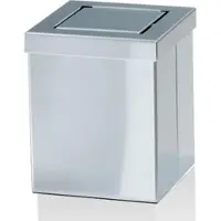 DECOR WALTHER Abfalleimer DW 1130 Met Deksel Stainless Steel Matt
