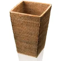 DECOR WALTHER Kosmetikeimer Basket Quadratisch Rattan Dunkel