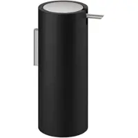 DECOR WALTHER Seifenspender Stone Wandmodel Black Matt / Stainless Steel Matt