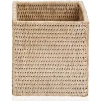 DECOR WALTHER Seifenschale Basket Quadrat Ohne Deckel Rattan Hell