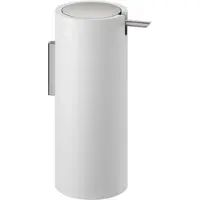 DECOR WALTHER Seifenspender Stone Wandmodel White Matt / Stainless Steel Matt