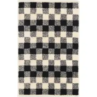 Cawö Gästehandtuch Natural Karo Natur-Schwarz (6er Set)