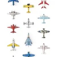 Studio Ditte Tapete Flugzeuge Weiß