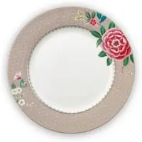 Pip studio Teller Blushing Birds Khaki 26,5 cm (6er Set)