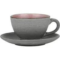 Bitz Kaffeetasse Gastro Grey Light Pink 220 ml (6-teilig)