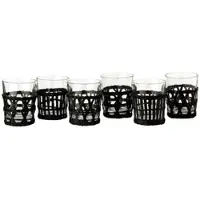 Pols Potten Tumbler Reed Black (6er-Set)