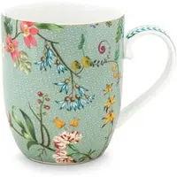 Pip studio Becher Jolie Flowers Blue Large 350ml (6er Set)