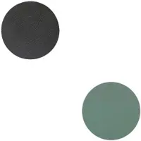 Lind DNA Untersetzer Glass Mat Double Circle Cloud Nupo Anthracite Pastel Green (4er Set)