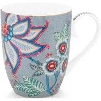 Pip studio Becher Flower Festival Light Blue 350 ml (Set von 6)