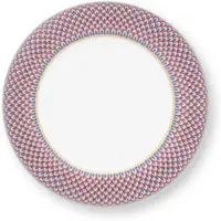 Pip studio Teller Flower Festival Red Light Blue 26,5 cm (Set von 6)
