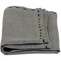 The Table Serviette Weave Linnen Earl Gray And Black (Set von 2)-50 x 50 cm