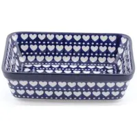 Bunzlau Castle Ovenschale Rectangular Blue Valentine (24 x 19 cm)