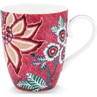 Pip studio Tasse Flower Festival Dark Pink 350 ml (6er-Set)