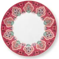 Pip studio Frühstücksteller Flower Festival Deco Dark Pink 21 cm (6er-Set)