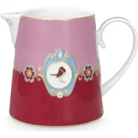 Pip studio Milchkanne Love Birds Medallion Red-Pink 270 ml (4er Set)