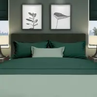 Cascina Colorini Bettlaken Set Park Lane Forest Green-280 x 290 cm (Lits-jumeaux)