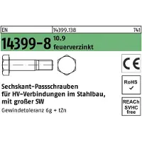 Peiner Sechskantpassschraube EN 14399-8 M 20 x 80 10.9 feuerverzinkt