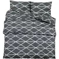 vidaXL Bettwäsche-Set Grau 200x200 cm Baumwolle