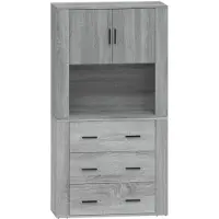 vidaXL Highboard Grau Sonoma Holzwerkstoff