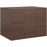 vidaXL Garten-Kissenbox PE Rattan 145x100x103 cm Braun