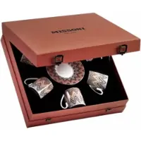 Missoni Geschenkbox Tasse & Untertasse Luxury Gift Box Zig Zag Jarris 148 120 ml (Set von 6)
