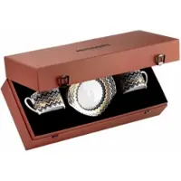 Missoni Geschenkbox Tasse & Untertasse Luxury Gift Box Zig Zag Gold 220 ml (Set von 2)