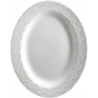 Missoni Servierschale Zig Zag White Oval Dish 36 cm