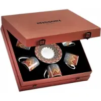 Missoni Geschenkbox Tasse & Untertasse Luxury Gift Box Zig Zag Jarris 156 120 ml (Set von 6)