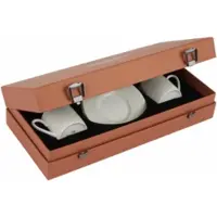 Missoni Geschenkbox Tasse & Untertasse Luxury Gift Box Zig Zag White 120 ml (Set von 2)