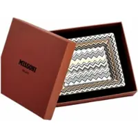 Missoni Geschenkbox Servierteller Luxury Gift Box Zig Zag Gold Rectangular Tidy Tray Large