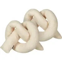Beliani 2er-Set Dekokissen GLADIOLUS in Beige | Gr.: onesize