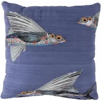 Moooi Kissenbezug Embroidered Flying Coral Fish Blue (45 x 45 cm)