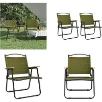 vidaXL Campingstühle 2 Stk. Grün 54x55x78 cm Oxford Gewebe - Campingstuhl - Campingstühle - Strandstuhl - Picknickstuhl
