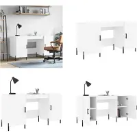 vidaXL Schreibtisch Weiß 140x50x75 cm Holzwerkstoff