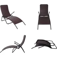 vidaXL Sonnenliege Klappbar Poly Rattan Braun - Sonnenliege - Sonnenliegen - Sonnenbett - Sonnenbetten