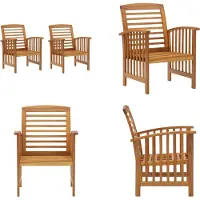 vidaXL Gartenstühle 2 Stk. Massivholz Akazie - Gartenstuhl - Gartenstühle - Garten Stuhl - Garten Stühle