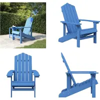 vidaXL Adirondack Gartenstuhl HDPE Aquablau - Gartenstuhl - Gartenstühle - Outdoor Stuhl - Gartensessel