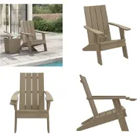 vidaXL Adirondack Gartenstuhl Hellbraun 75x88,5x89,5 cm Polypropylen - Adirondack Gartenstuhl - Adirondack Gartenstühle - Gartenstuhl - Outdoor Stuhl