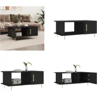 vidaXL Couchtisch Schwarz 90x50x40 cm Holzwerkstoff
