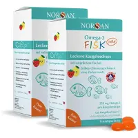 Norsan Omega-3 Fisk Jelly f.Kinder Drag.Vorratspack Doppelpack 2x120 St Dragees