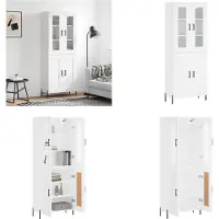 vidaXL Highboard Weiß 69,5x34x180 cm Holzwerkstoff