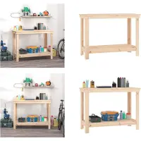 vidaXL Werkbank 110x50x80 cm Massivholz Kiefer - Werkbank - Werkbänke - Lagerbank - Garagenarbeitstisch