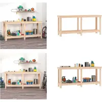 vidaXL Werkbank 180x50x80 cm Massivholz Kiefer - Werkbank - Werkbänke - Lagerbank - Garagenarbeitstisch